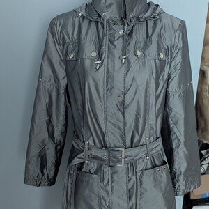 Novelti sylver grey trench coat
